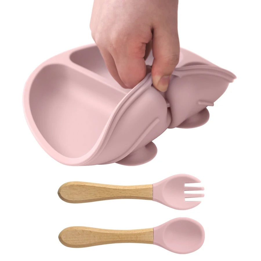  Best 3PCS Silicone Baby Feeding Set in USA