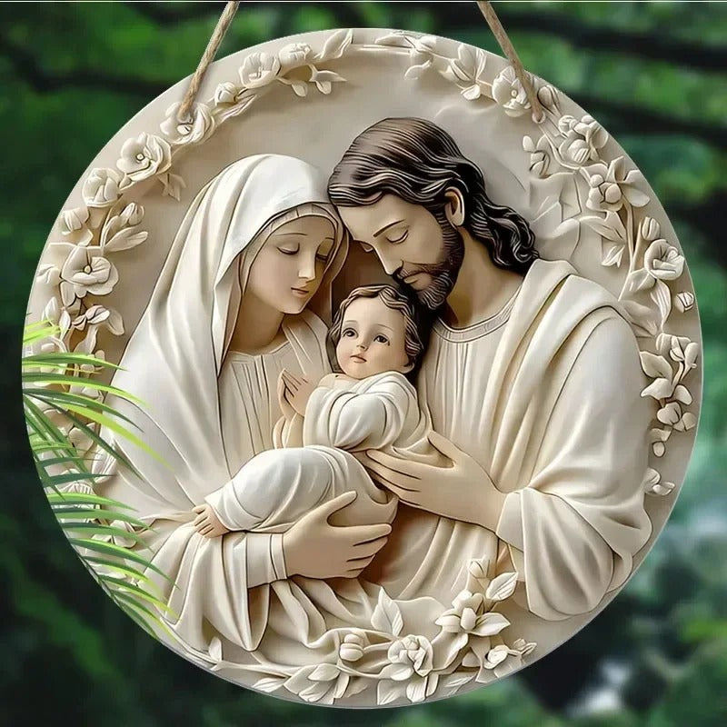 Best 2D Wooden Baptism Prayer Round Hanging Decoration in USA