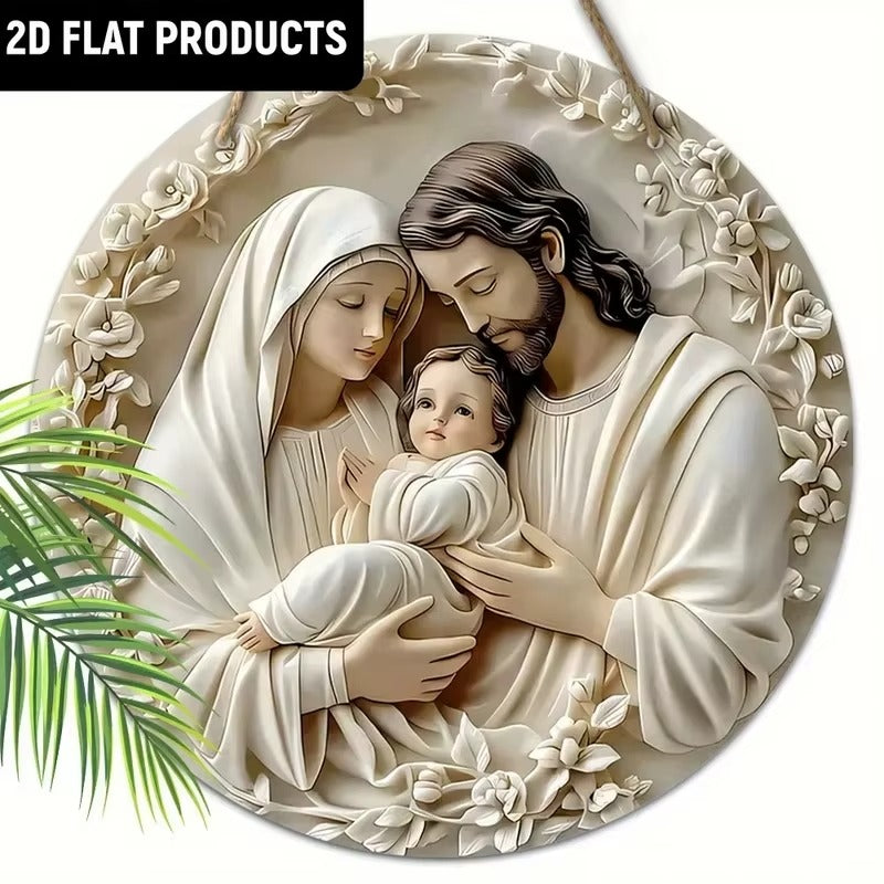Best 2D Wooden Baptism Prayer Round Hanging Decoration in USA
