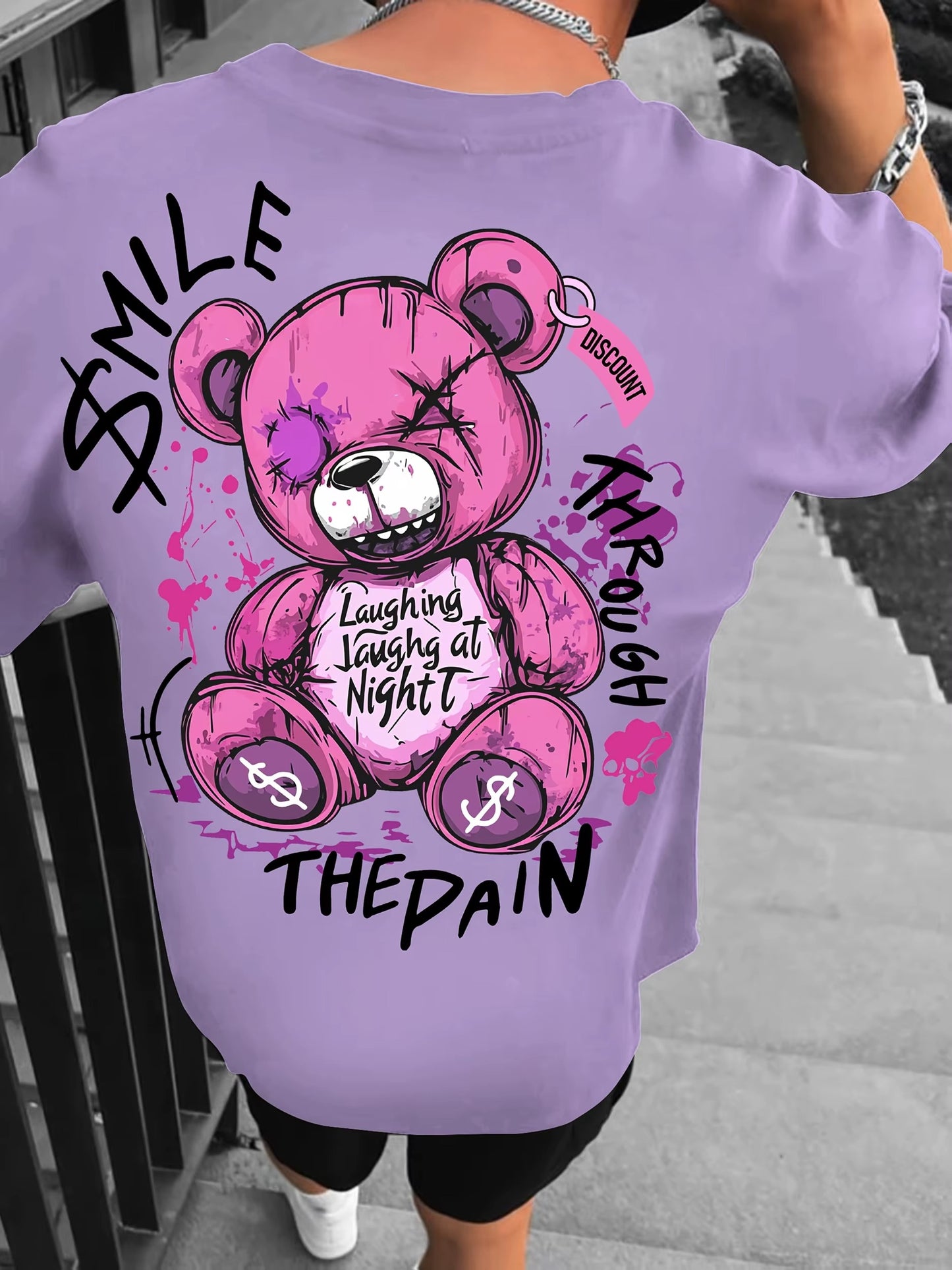Men’s Teddy Bear Graphic T-Shirt – Breathable Summer Streetwear Tee, Casual High Street Round Neck Top (XS–6XL)