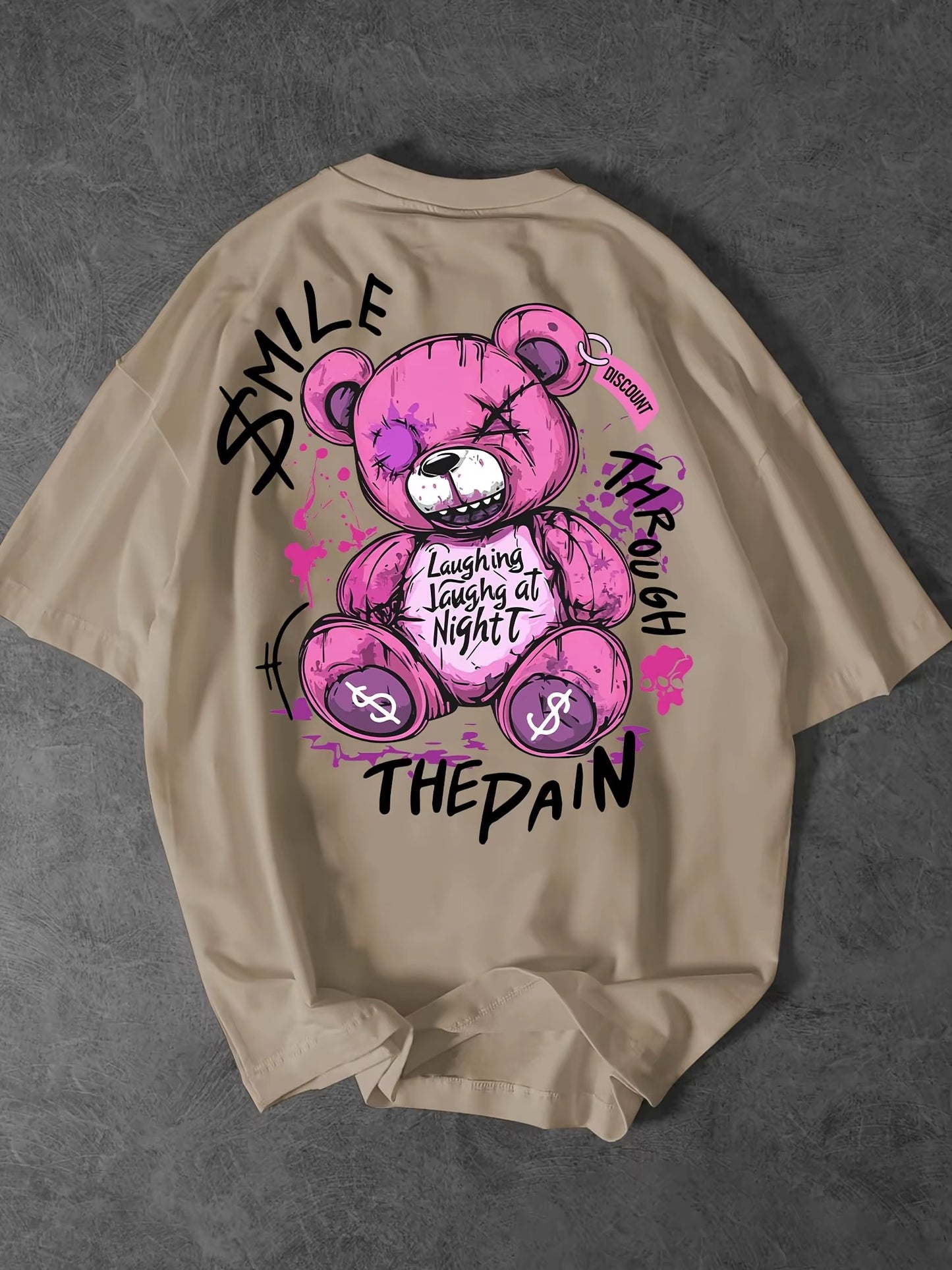 Men’s Teddy Bear Graphic T-Shirt – Breathable Summer Streetwear Tee, Casual High Street Round Neck Top (XS–6XL)
