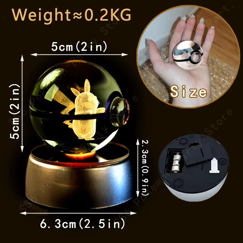 Best 3D Pokémon Crystal Ball Night Light in USA 