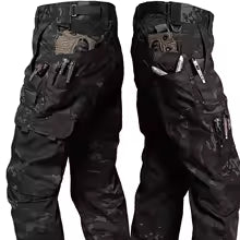 Men’s Tactical Cargo Pants – Waterproof Multi-Pocket Workwear Trousers for Outdoor Hiking, Work & Everyday Wear (Spring/Autumn)