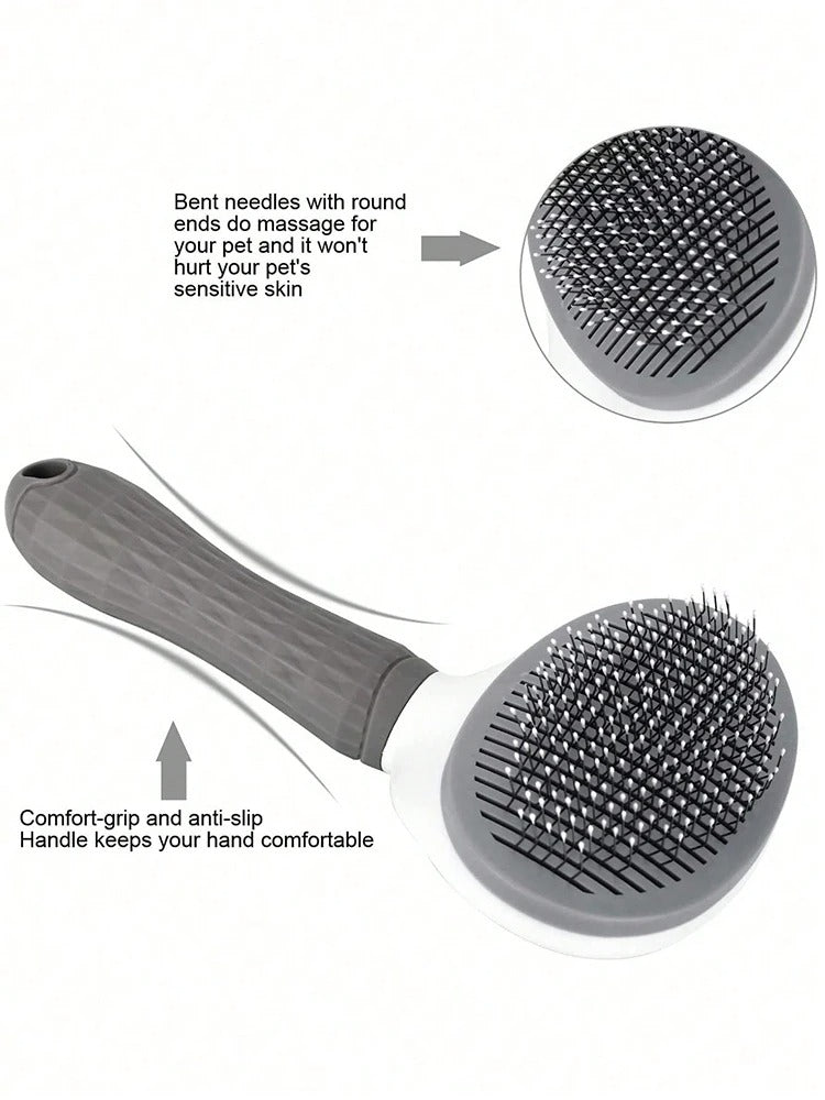 Pet Grooming Comb for Dogs & Cats – Deshedding Brush for Removing Loose Hair, Pet Fur Cleaning Tool for Dogs, Cats & Puppies