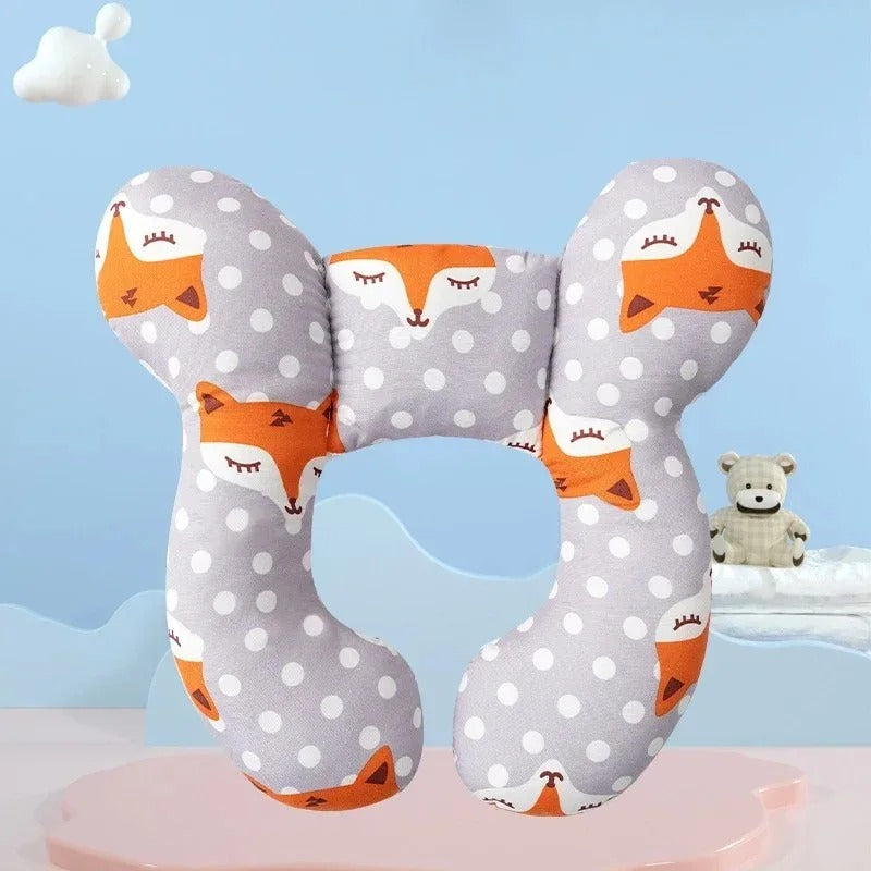 Multi-Functional U-Shaped Baby & Children Travel Pillow – Soft Cartoon Stroller Neck Support Pillow for Travel, Car & Stroller Use