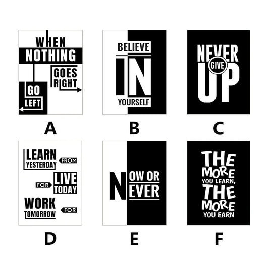 Best Black & White Inspirational Quotes Canvas Art in USA
