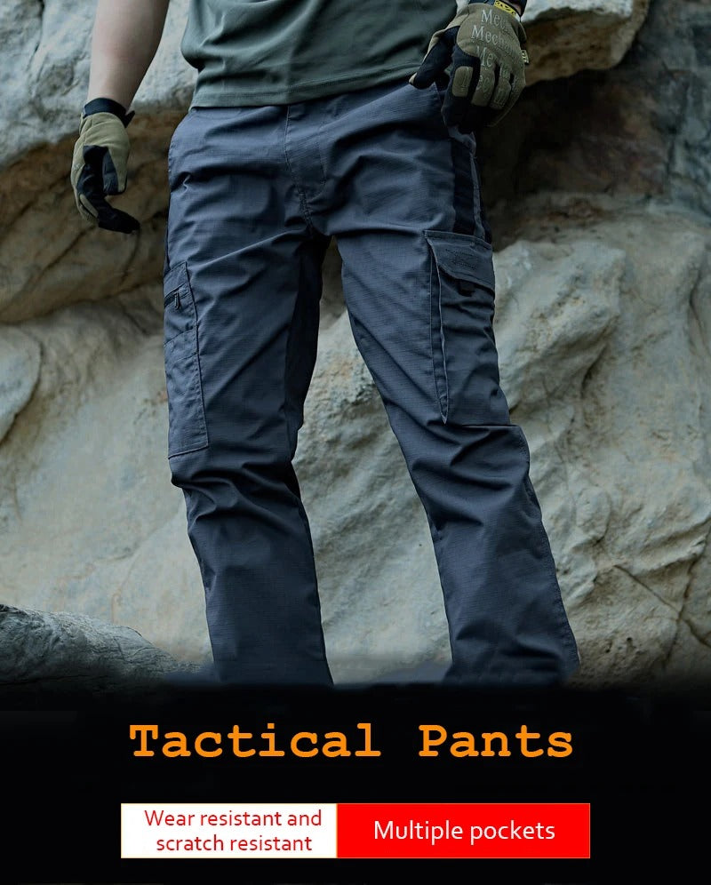 Men’s Tactical Cargo Pants – Waterproof Multi-Pocket Workwear Trousers for Outdoor Hiking, Work & Everyday Wear (Spring/Autumn)
