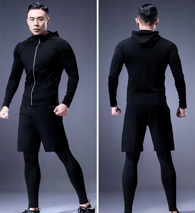 Best Men’s Compression Gym Sportswear Set – Dry Fit Running & Basketball Tracksuit in USA