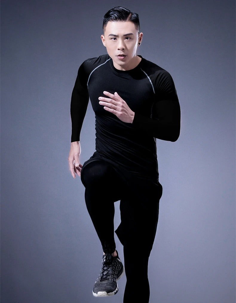 Best Men’s Compression Gym Sportswear Set – Dry Fit Running & Basketball Tracksuit in USA