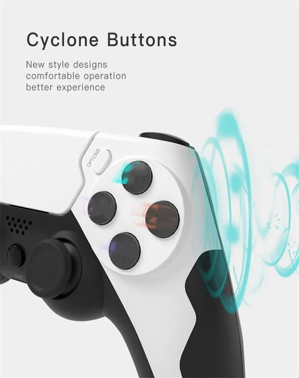 GAMINJA P48 Wireless Gamepad – Six-Axis Gyroscope Game Controller for PS4/PS3, PC (Win 7/8/10), Dual Vibration Joystick