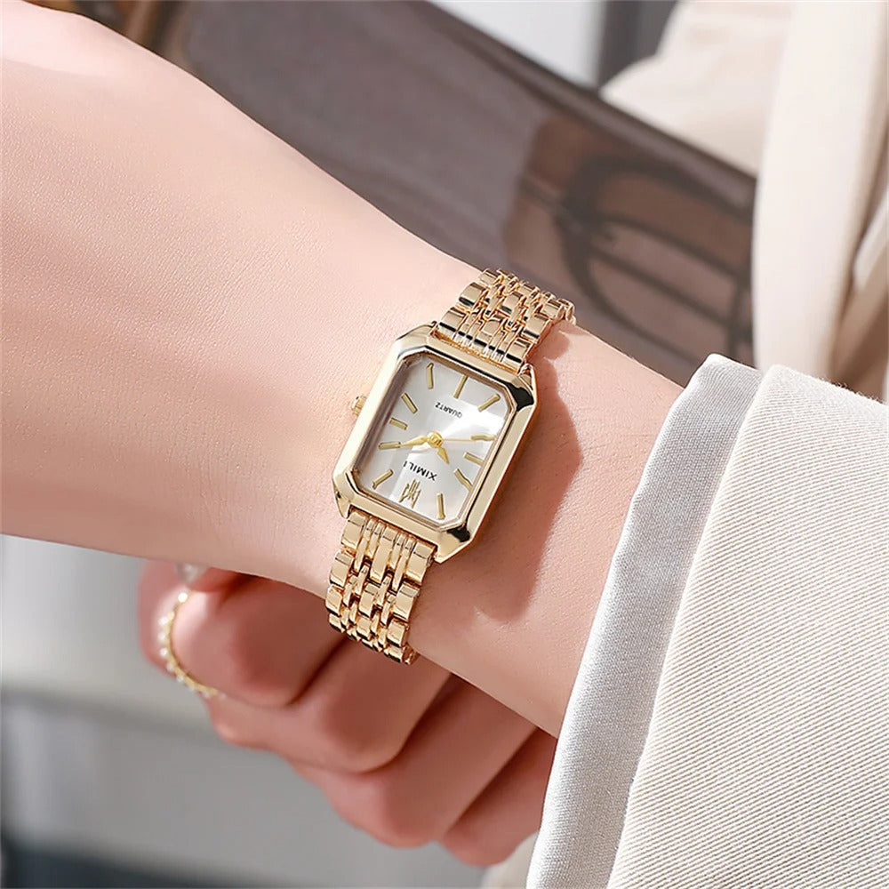 Best Luxury Women’s Gold Plated Square Watch in USA