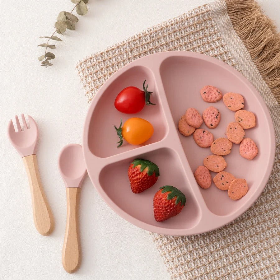  Best 3PCS Silicone Baby Feeding Set in USA