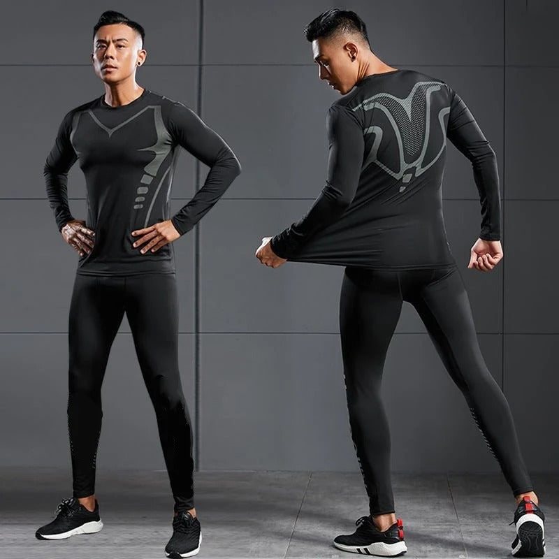 Best Men’s Compression Gym Sportswear Set – Dry Fit Running & Basketball Tracksuit in USA